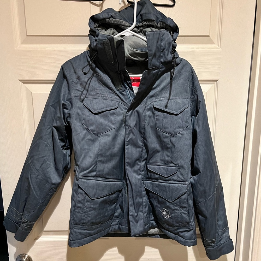 SIMS Blue Women's Hooded Snowboarding Ski Jacket Small